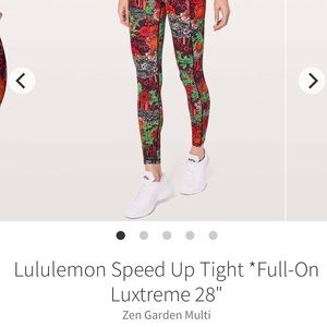 Lululemon size 4 speed up tight luxtreme 28”